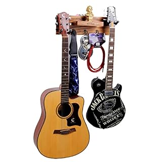 Support mural pour guitare,support mural pour guitare en bois massif avec 3 crochets de rangement et 2 crochets rotatifs… - Les Beatles, Paul McCartney, John Lennon, RIngo Starr, George Harrison
