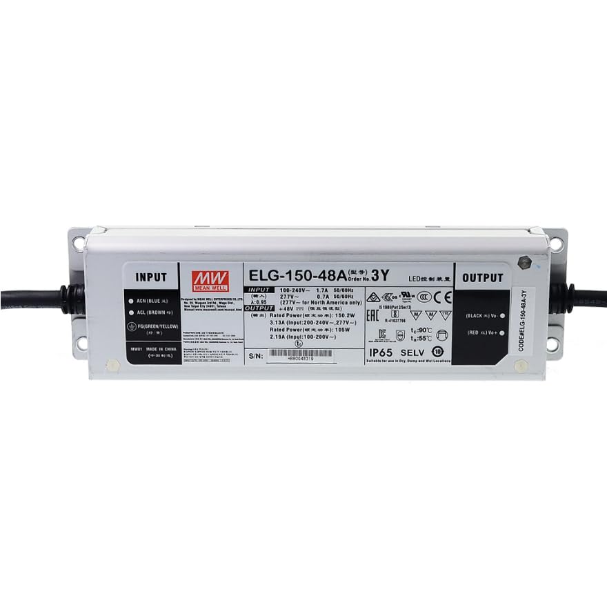Mean Well ELG-150-48A-3Y Constant Voltage + Constant Current LED Driver ELG-150
