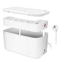 LogiLink LPS281U - Scatola per cavi con presa a 5 prese con 3 USB