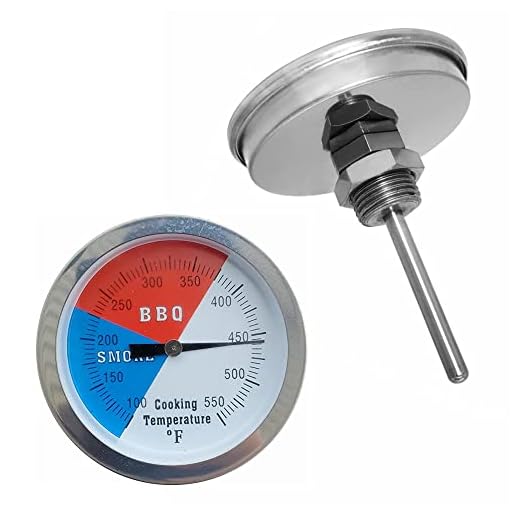 2 Pack BBQ Grill Temperature Gauge, 3 inch Dial Face Charcoal Barbecue Grill Smoker Thermometer Gauge