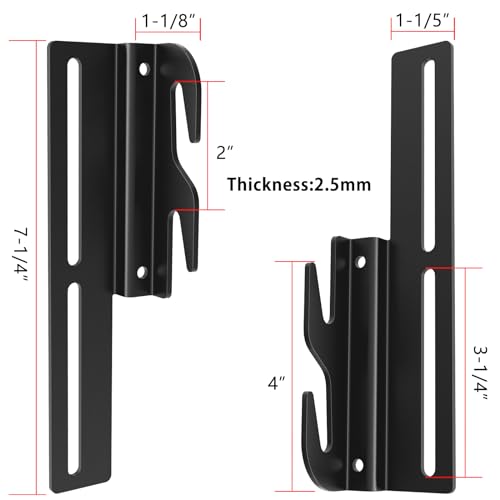 image for Yuleimy 4 PCS #711 Bed Frame Bolt On to Hook On Conversion Brackets fo