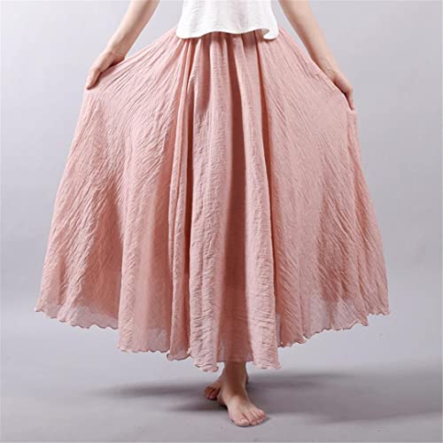 Robe longue d'été en lin légère et opaque à taille élastique - 2