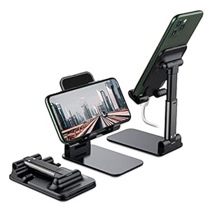 Adjustable Cell Phone Stand for Desk – Fully Foldable & Portable iPhone Stand, Office Mobile Phone Stand Holder…