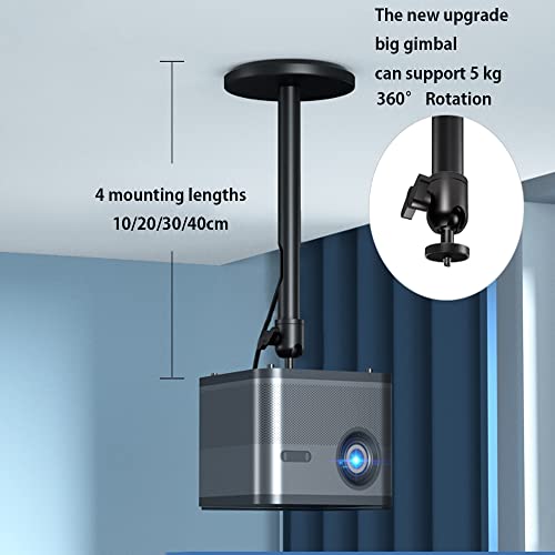 Projector Ceiling Mount ,Projector Wall Mount, Projector Stand, Security Camera Stand, 360 Degree Rotatable, Universal Home/Office/Store, 4 Levels Of Adjustment 10/20/30/40Cm, Load Capacity 5Kg #TOP4
