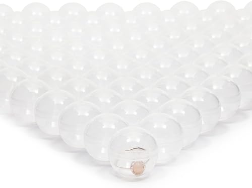 Miniatura 1 de Paquete de 200 cápsulas de máquina expendedora de chicles de 1.1 pulgadas, recipientes de plástico para juguetes, premios, recuerdos de fiesta