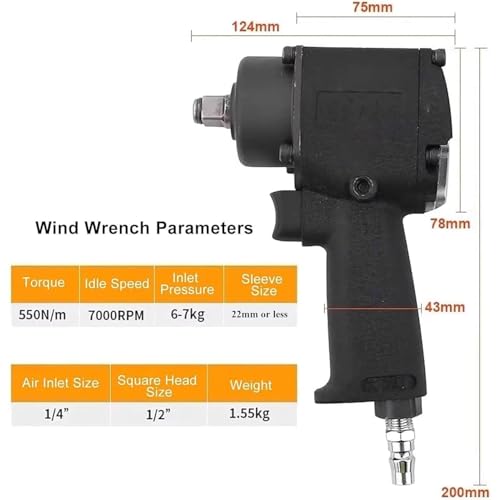 Pneumatische Trommelverschließmaschine - Hochgeschwindigkeitsversiegelungswerkzeug für 200L Fässer, 7000RPM, 1/4 Zoll Lufteinlass für Industrieverpackungen