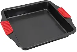 Forma Assadeira Antiaderente Quadrada 28x25cm - Ideal para Bolos, Brownies e Assados em Geral - Forneável e Fácil de Limpar