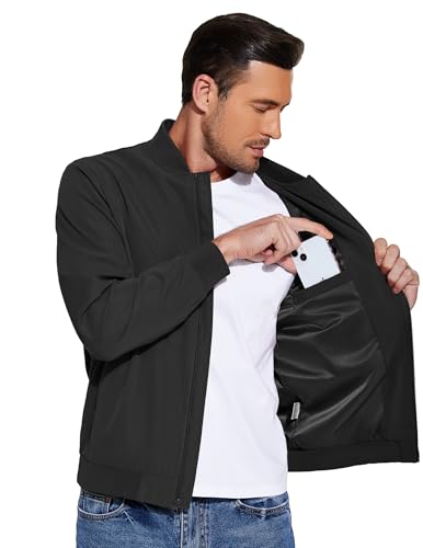 Coofandy Mens Lightweight Casual Windbreaker Jacket Spring Bomber Jackets Fashion Zip Up Outdoor Coats thumb #4