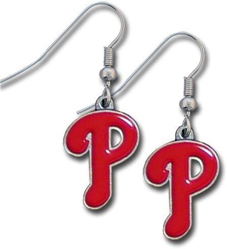 Siskiyou MLB Team Logo Hypoallergenic Dangle Earrings (Philadelphia Phillies)