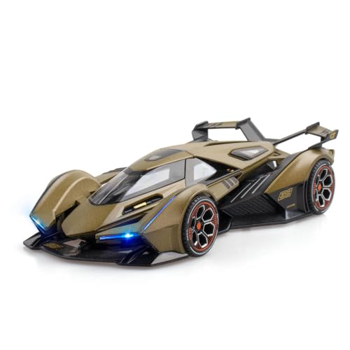 Auto de juguete deportivo Lambo V12 1:22 Verde con luz y sonido miniatura 1