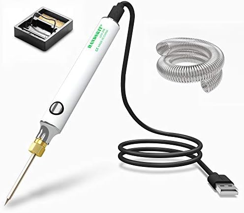 Soldering Iron Kit, HANDSKIT 8W Soldering Iron Welding Tools with Adjustable Temperature 300-450°C Soldering Kit with Solder Stand, Solder Wire