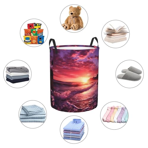 Panier à linge rose étanche : grand bac de rangement pliable pour couvertures - 7