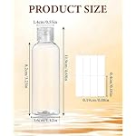 8 Pack 3.4 oz (100 ml) Plastic Travel Bottles for Toiletries, TSA Approved Leak Proof Small Clear Bottles with Labels - Image 2