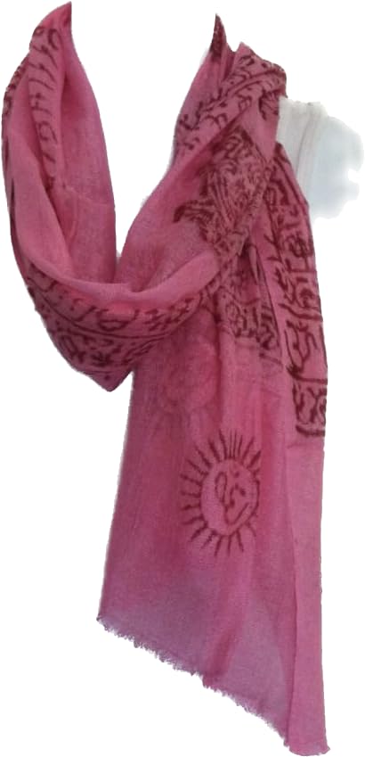 Karma Handicrafts Om Meditation Yoga Harye Ram Prayer Scarf Cotton Scarves Nepal