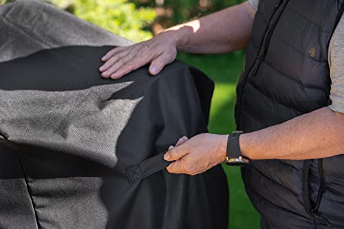 Kenmore 33 Inch Gas Grill Cover for Outdoor Grill, Universal BBQ Grill Cover for 2- and 3-Burner Gas Grill, Weatherproof, UV- and Fade-Resistant with Hook & Loop Straps, Black - image 4
