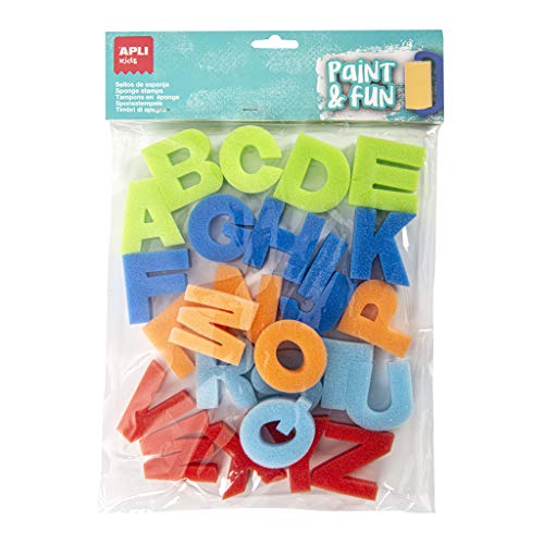 Apli kids 17465 - Blister de 26 tampons en éponge ABC Cover