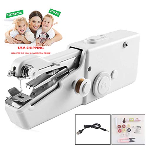 Hand Held Sewing Machine Mini Portable Cordless Sewing Machine Electric Quick Repairing Suitable