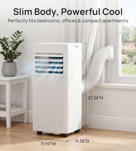 Image of Uthfy 8,000 BTU Portable Air Conditioners, 4-in-1 Portable AC Unit with Cool, Fan, Dehumidifier, Sleep Mode, 24H Timer, Up to 350 Sq.Ft Air Conditioner for Home, Bedroom, Office, Window Kit & Remote