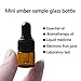 Easeen Sample Dropper Bottles, Mini Dropper Bottles with 2 Pcs Plastic Droppers for Traveling Essential Oils DIY Cosmetic Liquid Sample Perfume (Amber, 1ML)