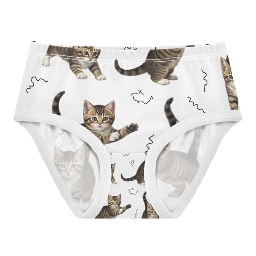Cute Kittens Toddler Underwear, Girls Underwear Cotton, 2T–8 Years