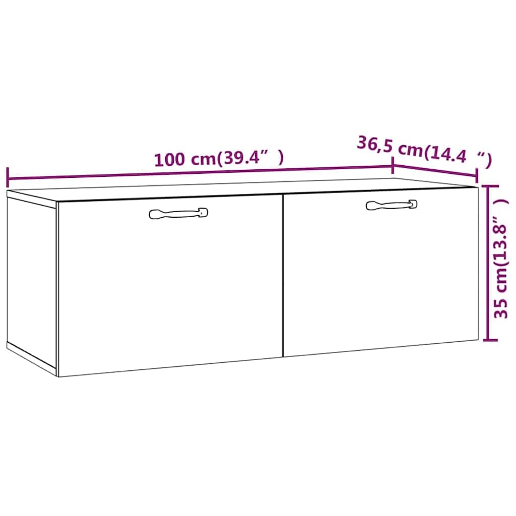 Szafka ścienna dąb wędzony 100 x 36,5 x 35 cm materiał