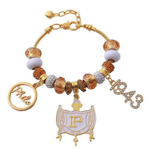Gold Soror Beaded Pendants Greek Sorority SGR Bracelets Life Members Gifts Jewelry