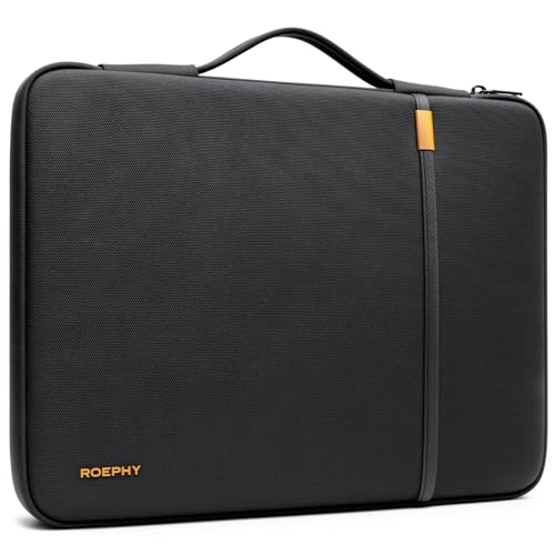 ROEPHY Housse Ordinateur 17-17.3 Pouces Anti-Choc Pochette PC Portable Homme Femme pour Dell XPS 17 / Inspiron 17 5000 7000, LG Gram 17, Razer Blade 17, Noir