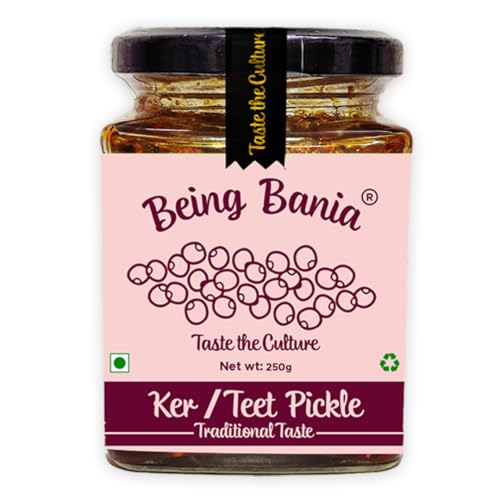 Image of Premium Handmade Ker Pickle, 250gm in glass jar | Marwadi Rajasthani | Delicacy pickle | Teet Dela Achar | Kair Achaar