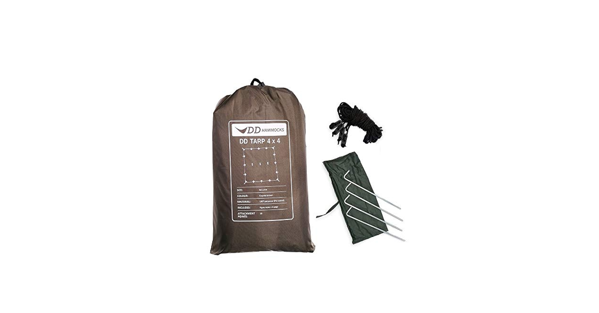 DDTarp　4×4　CoyoteBrown Amazon.com : DD Hammocks - DD Tarp 4x4 - Coyote Brown: 13ft