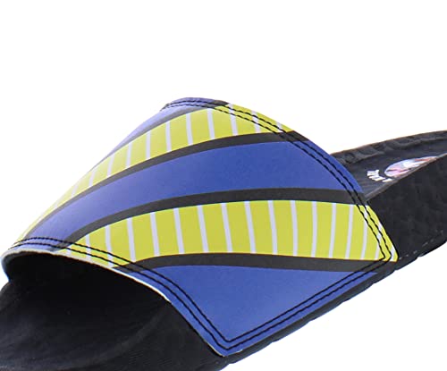 adidas Adilette Boost Mens Shoes Size 10, Color: Blue/Yellow/Black-Blue2