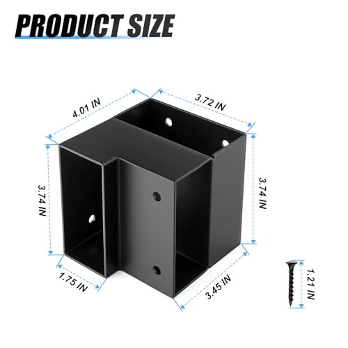 Supports d'établi robustes équerres d'angle droit 3 voies acier pour pied de table bois