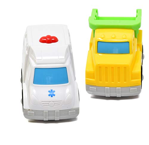 Number 1 In Gadgets T6410 Mini Toy Vehicles For Toddlers, 6 Pack Dump Truck Car Fire Truck Construction Police Ambulance Plastic Cars Play Kit Set thumb #5