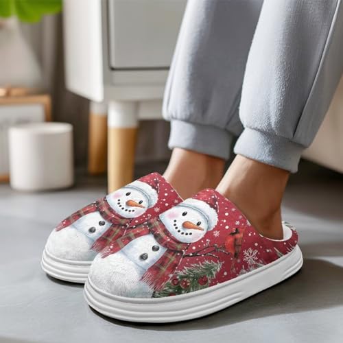 House Slippers for Woman Warm Flannel Thick Sole Slippers 5-113