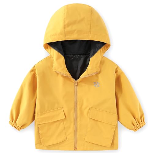 Kids Boys' Windbreaker Jacket, Boys Zip Up Hoodie Coat Transitional Late Spring/Early Fall Jackets for Kids