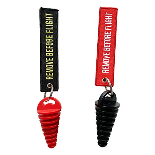 0.6\"-1.5\" Wash Plugs, Mufflers Exhaust Silencer Motorcycle Dirt Bike 2 Stroke w/Streamer Remove Before Start Engine ATV Quad Rubber Exhaust Pipe Plugs (Red-Black)