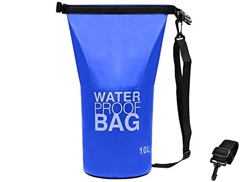 SiaMed Dry Bag 10 L Blue - Version 2.0 - Waterproof Dry Bag Duffel Bag Outdoor - Dry Bag with Carabiner and Carry Strap