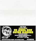 Square Deal Recordings & Supplies - CD Sleeves - RESEALABLE Premium 2mil Thick - Archival Quality, Crystal Clear - Holds 1 Standard 10.4mm CD Jewel Box (100 Sleeves)