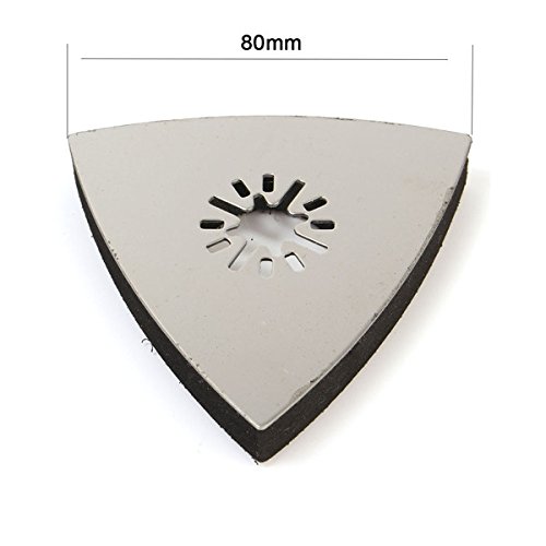 100Pcs 80Mm 60-240 Grit Sandpaper With Sanding Pad For Bosch Fein Oscillating Multitool