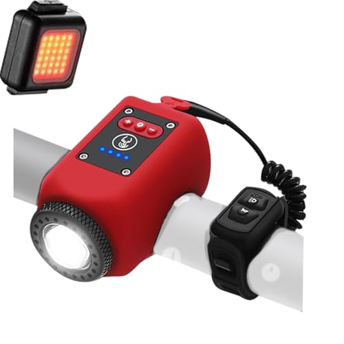 Klaxon pour vélo 120 dB puissant avec cloche vélo étanche et lumière phare