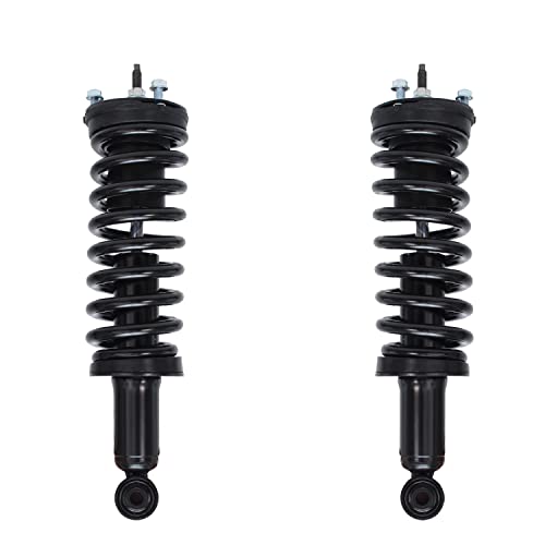 Image of Detroit Axle - 2WD Front End Suspension Kit for 2004-2012 Chevy Colorado GMC Canyon 2 Upper Control Arms w /Ball Joints 2 Ready Struts w /Coil Spring Assembly 2 Sway Bar Links Replacement Struts Shocks