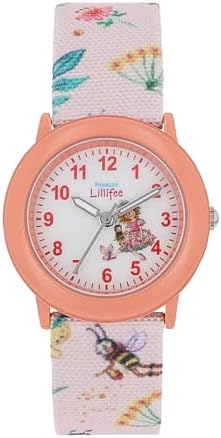 Princess Lillifee Wrist Watch Girls Kids Quartz Watch Analoog, met textielband, roze, 3bar waterbestendig, wordt geleverd in horloges geschenkverpakking, 2039504