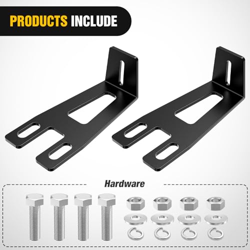 Image of Nilight Front Lower Hidden Bumper Mounting Brackets for 20inch Straight LED Light Bar Compatible with 2009-2018 Dodge Ram 2500 3500
