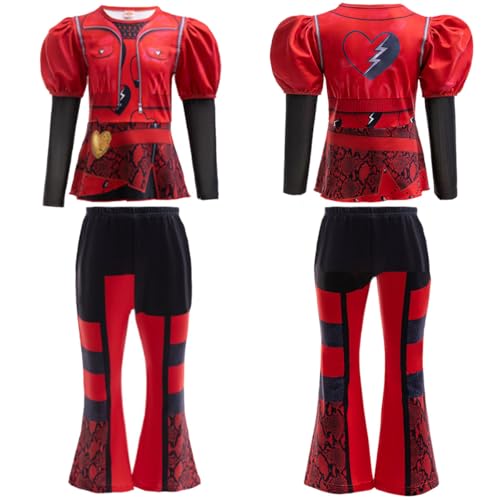 Disfraz rojo para niñas con peluca 4-5 años miniatura 4