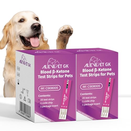 Image of Blood Ketone Test Strips for Pets β-Ketone Farm Testing - Accurate, Easy-to-use Ketosis Detection Tool for Cats and Dogs, Home Veterinary Supplies