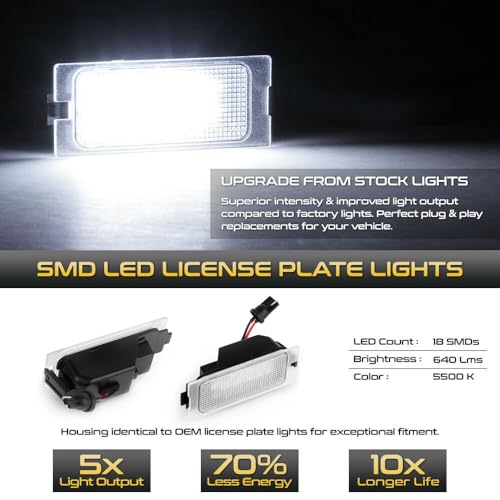 Lámpara de matrícula de remolque impermeable para Ford Edge y Escape 2