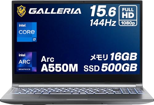 【OS/SSD 無】GALLERIA UL7C-AA3 US ドスパラ ガレリア UL7C-AA3 US Core i7 12700H/Arc A550M/15.6