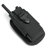 TACNEX Funda de radio universal táctica para radio, bolsa elástica para walkie talkies, funda de nailon de dos vías con correa Molle, clip de cinturón para policía, seguridad, bomberos, rescate, EMS,