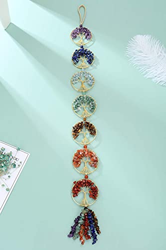 Top Plaza Bundle - 2 Items: 7 Chakra Tree Of Life Ornament & 7 Chakra Reiki Healing Bracelet #TOP3