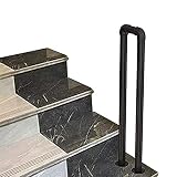 Barandillas de mano de transición para pasos de concreto o escaleras de madera, piquete de pasamanos para escaleras exteriores Pasos exterior, barandilla...