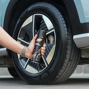 Image of Foaming Tyre Shiner | 250ml (265g) | Cleans Dirt Instantly & Restores Showroom-Like Wet Black Finish | Prevents Fading & Cracking | Easy Spray Application.